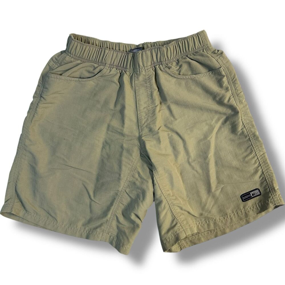 REI Shorts Mens Medium Green Lined Padded Hiking Outdoor Athletic Biking MTB